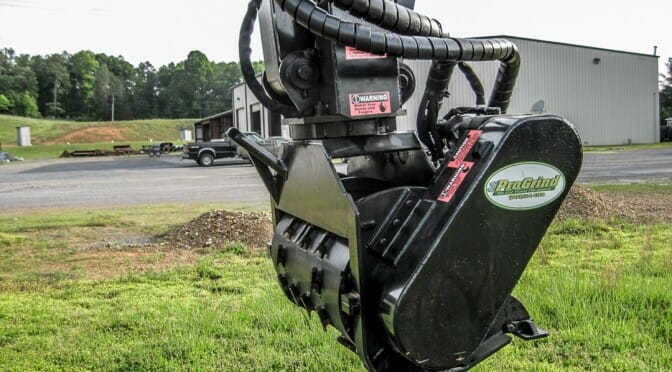 Lateral View of ProGrind Mulching Head’s Carbide Teeth Lateral View of ProGrind Mulching Head's Carbide Teeth